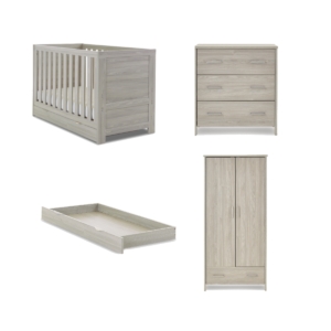 Obaby Nika 3 Piece Room Set & Underdrawer-Grey Wash