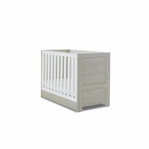 Obaby Nika Cot Bed & Underdrawer-Grey Wash & White