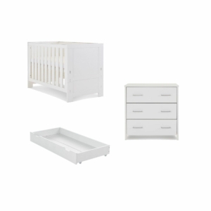 Obaby Nika Mini 2 Piece Furniture Room Set & Underdrawer-White