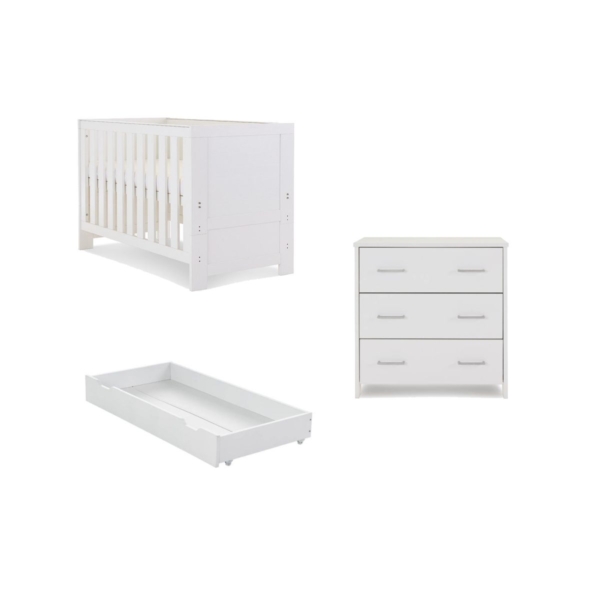 Obaby Nika Mini 2 Piece Furniture Room Set & Underdrawer-White