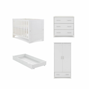 Obaby Nika Mini 3 Piece Room Set & Underdrawer-White Wash