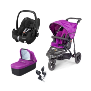 Out n About GT Stroller 3-in-1 Travel System-Purple Punch