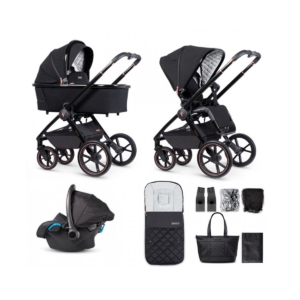Venicci Tinum 3 In 1 Special Edition Stroller-Stylish Black(YBC)