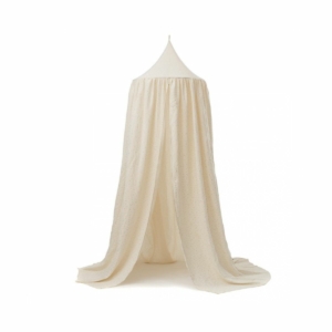 Wigiwama Canopies-Beige Gold Dots