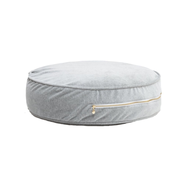 Wigiwama Velvet Ottoman-Grey
