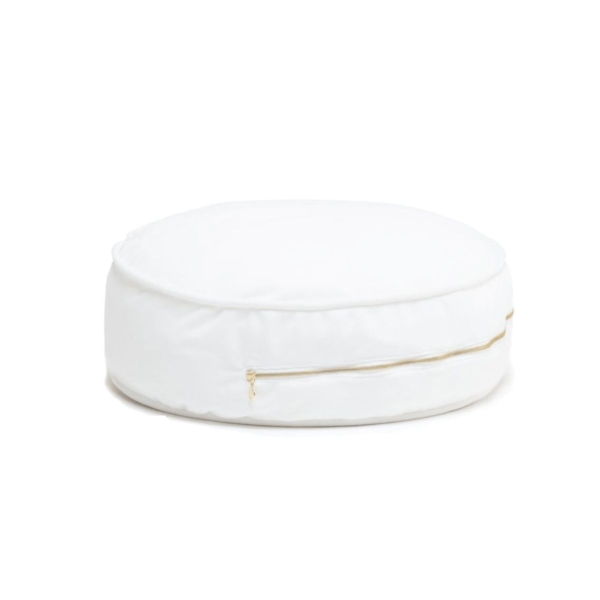 Wigiwama Velvet Ottoman-White