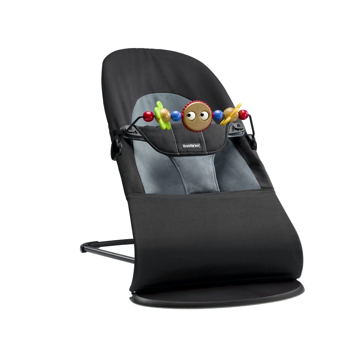 BABYBJÖRN Balance Soft Cotton Bouncer Bundle-Black/Dark Grey