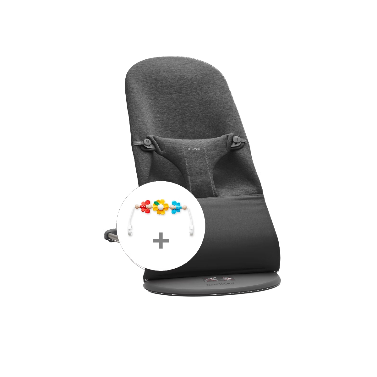 BABYBJÖRN Bliss 3D Jersey Bouncer Bundle-Charcoal Grey