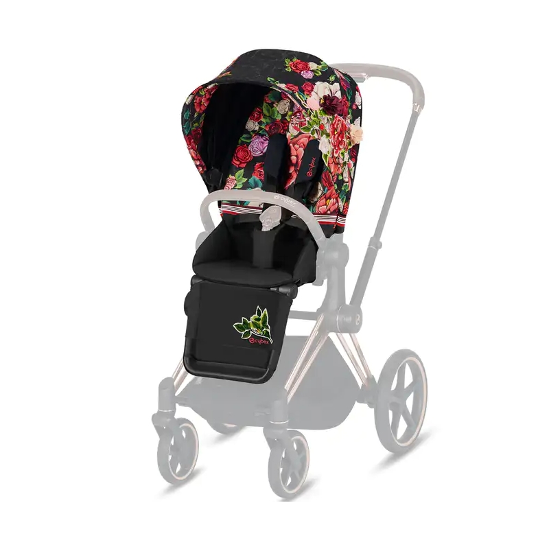Cybex Priam Spring Blossom Dark Seat Pack-Black (New 2020)