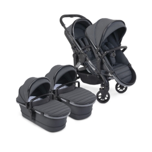 iCandy Peach 7 Twin Stroller Bundle-Phantom/Dark Grey