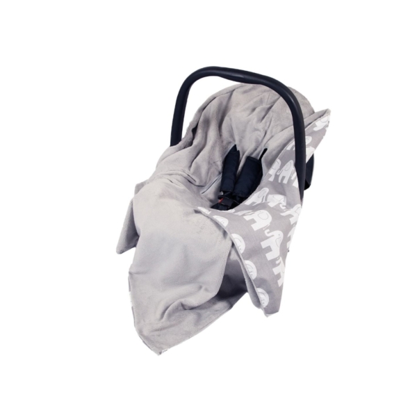 Kiddies Kingdom Baby Wrap ELEPHANT For Car Seat-Grey