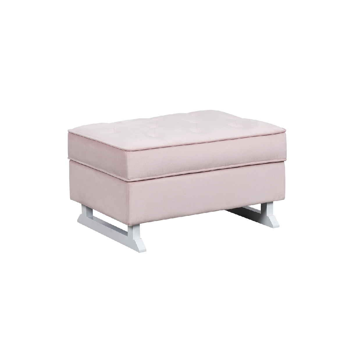 Nursery Collective Footstool-Dusty Pink White
