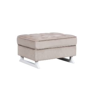 Nursery Collective Footstool-Mink Grey White
