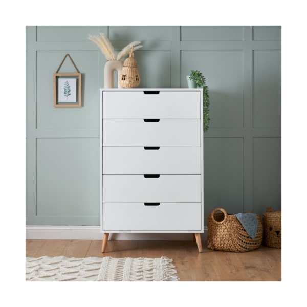Obaby Maya Tall Boy-White with Natural