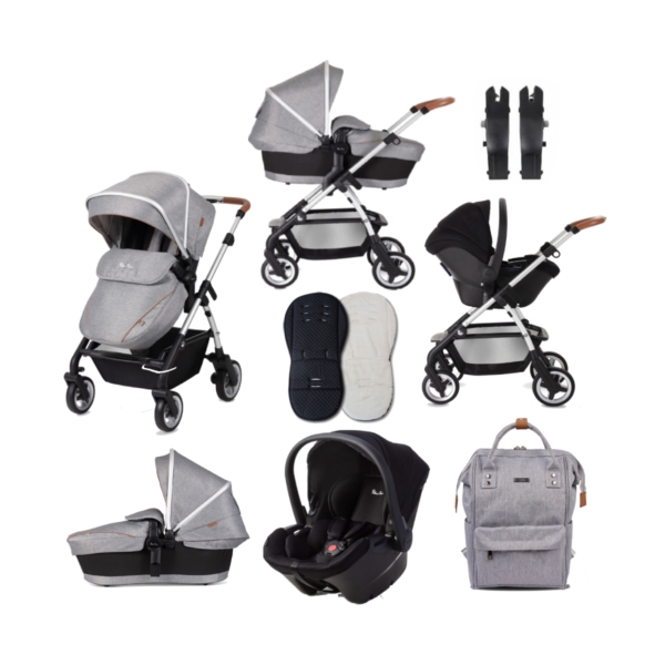Silver Cross Wayfarer Special Edition 10 Piece Bundle-Stone Grey