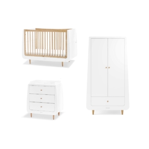 SnuzKot Skandi 3 Piece Nursery Furniture Set-Natural