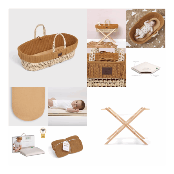 The Little Green Sheep Natural Knitted 6pc Newborm Bundle-Honey