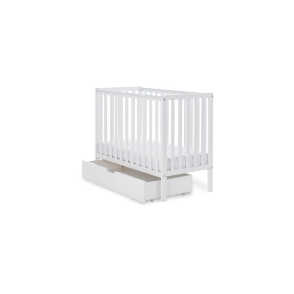 Bantam Space Saver Cot, Under Drawer & Eco-Plus Foam Mattress-Wh
