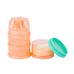 ClevaMama Baby Food Travel Container-Orange/Green (New 2022)