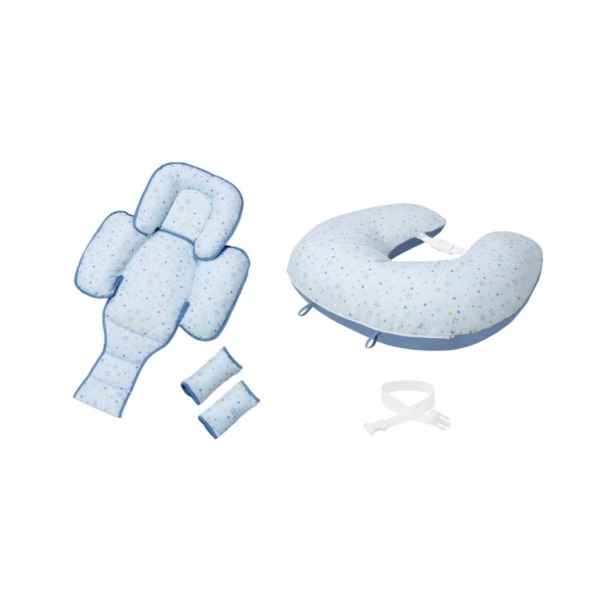 ClevaMama ClevaCushion 10in1 Nursing Pillow-Blue Stars (New 2022