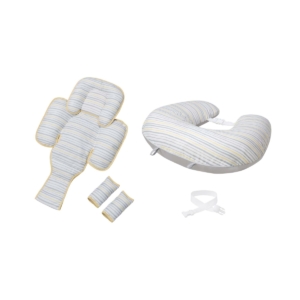 ClevaMama ClevaCushion 10in1 Nursing Pillow-Yellow/Grey Stripes