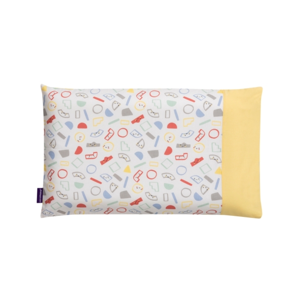 ClevaMama ClevaFoam® Pram Pillow Case-Grey/Yellow (New 2022)