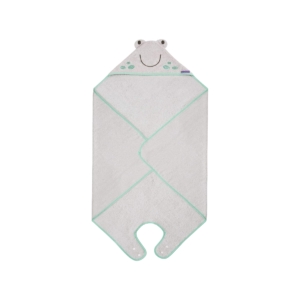 ClevaMama Franky the Frog Bamboo Apron Baby Bath Towel-Grey (New