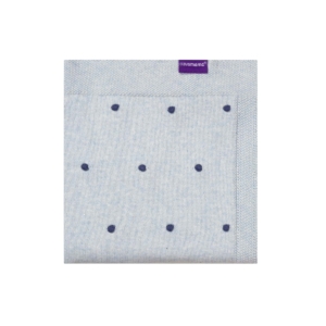 ClevaMama Knitted Pom Pom Baby Blanket-Blue (New 2022)