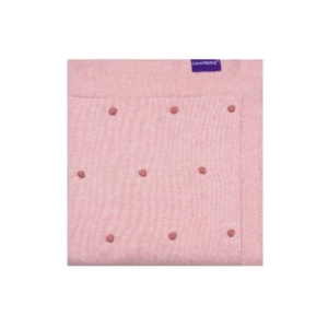 ClevaMama Knitted Pom Pom Baby Blanket-Pink (New 2022)