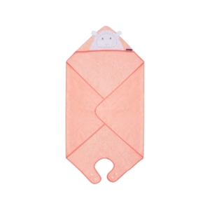 ClevaMama Lily the Lamb Bamboo Apron Baby Bath Towel-Coral (New