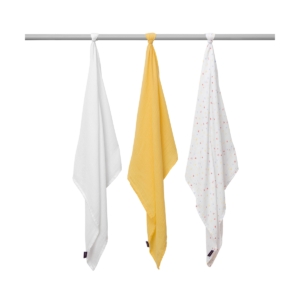 ClevaMama Muslin Cloth Set Super Soft Bamboo & Cotton-Yellow (Ne