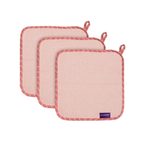 ClevaMama Pack of 3 Bamboo Baby Washcloth-Pink (New 2022)