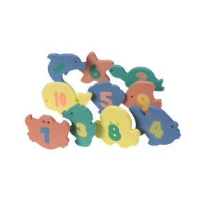 ClevaMama Pebbles & Friends Play and Learn Bath Toys with Tidy B