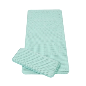 ClevaMama Polka Dots Bath Mat & Kneeling Cushion-Green (New 2022