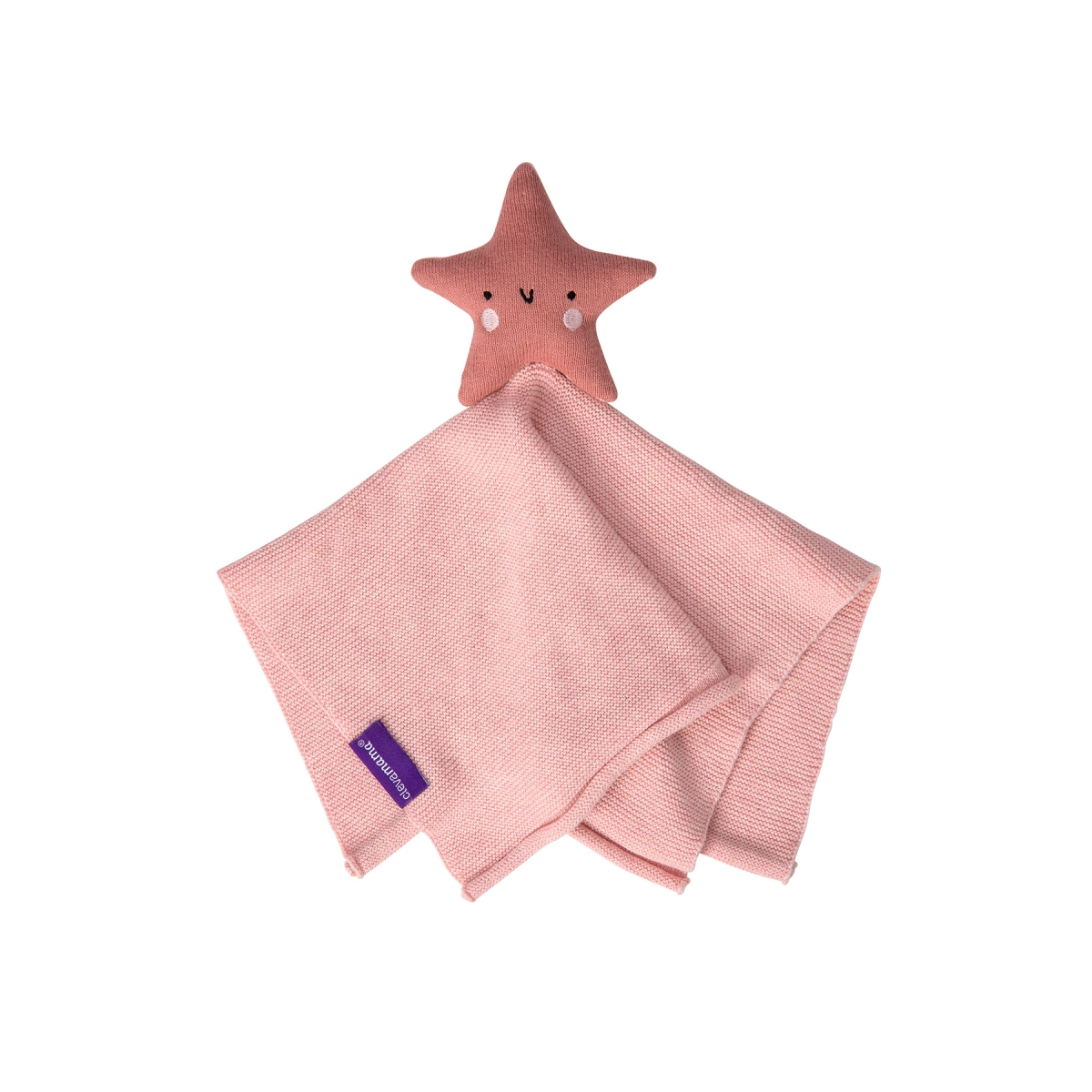 ClevaMama Shooting Star Comforter Organic Cotton Knit-Pink