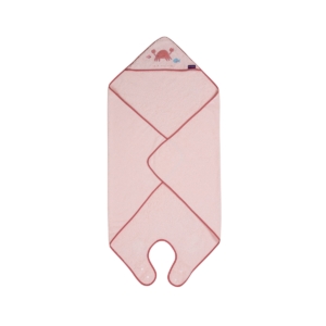 ClevaMama Soft Cotton Apron Baby Bath Towel-Pink (New 2022)