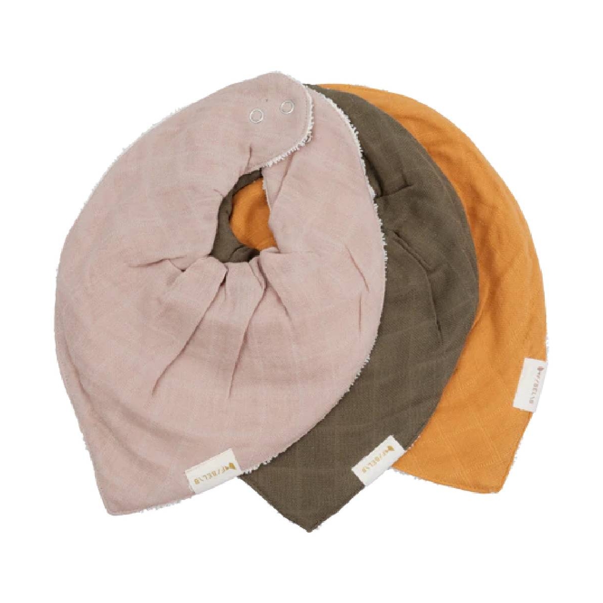 Fabelab Bandana Bib-3 Pack-Olive Garden (2021)