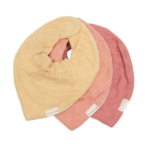 Fabelab Bandana Bib-3 Pack-Pastel Flowers (2021)