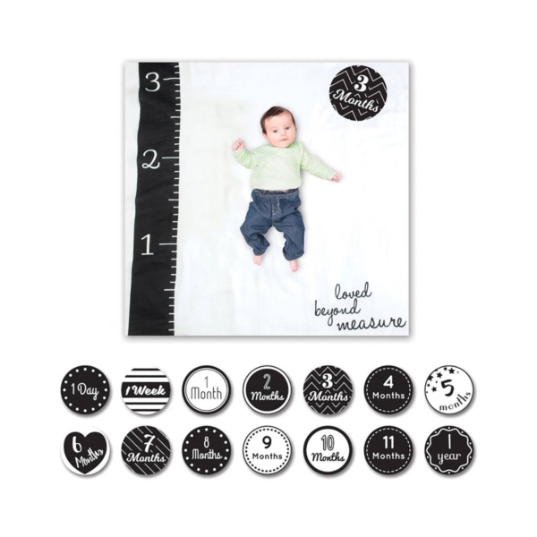 Lulujo Milestone Swaddle and Card Set-Loved Beyond Measure
