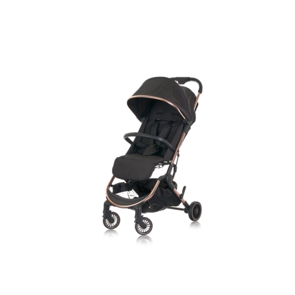 Obaby Roo Stroller with Rose Gold Chassis-Black (New 2022)