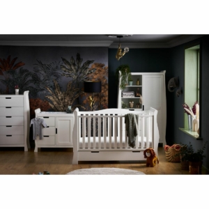 Obaby Stamford Luxe Sleigh 4 Piece Room Set-White