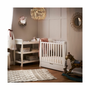 Obaby Stamford Sleigh SPACE SAVER 2 Piece Furniture Room Set-Whi