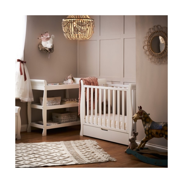 Obaby Stamford Sleigh SPACE SAVER 2 Piece Furniture Room Set-Whi