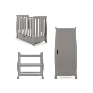Obaby Stamford Sleigh SPACE SAVER 3 Piece Furniture Room Set-Tau