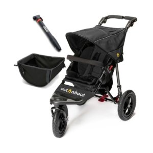 Out n About Nipper Single 360 V4 Stroller-Raven Black With Stora