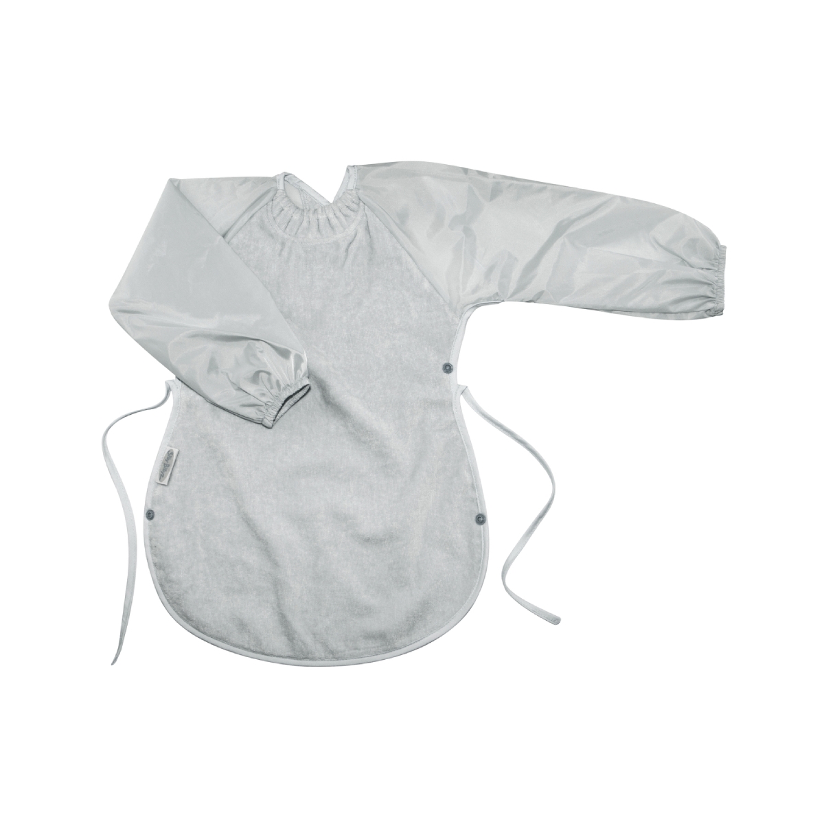 SillyBillyz Towel Messy Eater Bib-Silver