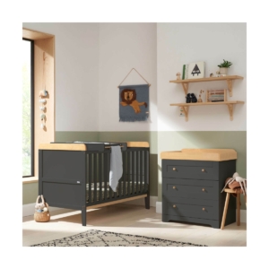 Tutti Bambini Rio 2 Piece Room Set with Cot Top Changer-Slate Gr