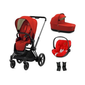 Cybex e-Priam Black Pushchair with Lux Carry Cot & Cloud Z Car S