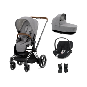 Cybex e-Priam Chrome Pushchair with Lux Carry Cot & Cloud Z Car