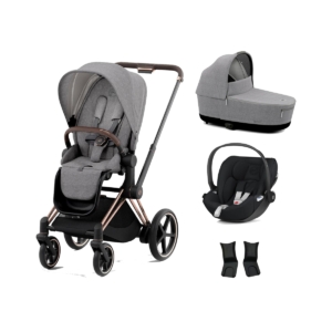 Cybex e-Priam Rose Gold Pushchair with Lux Carry Cot & Cloud Z C